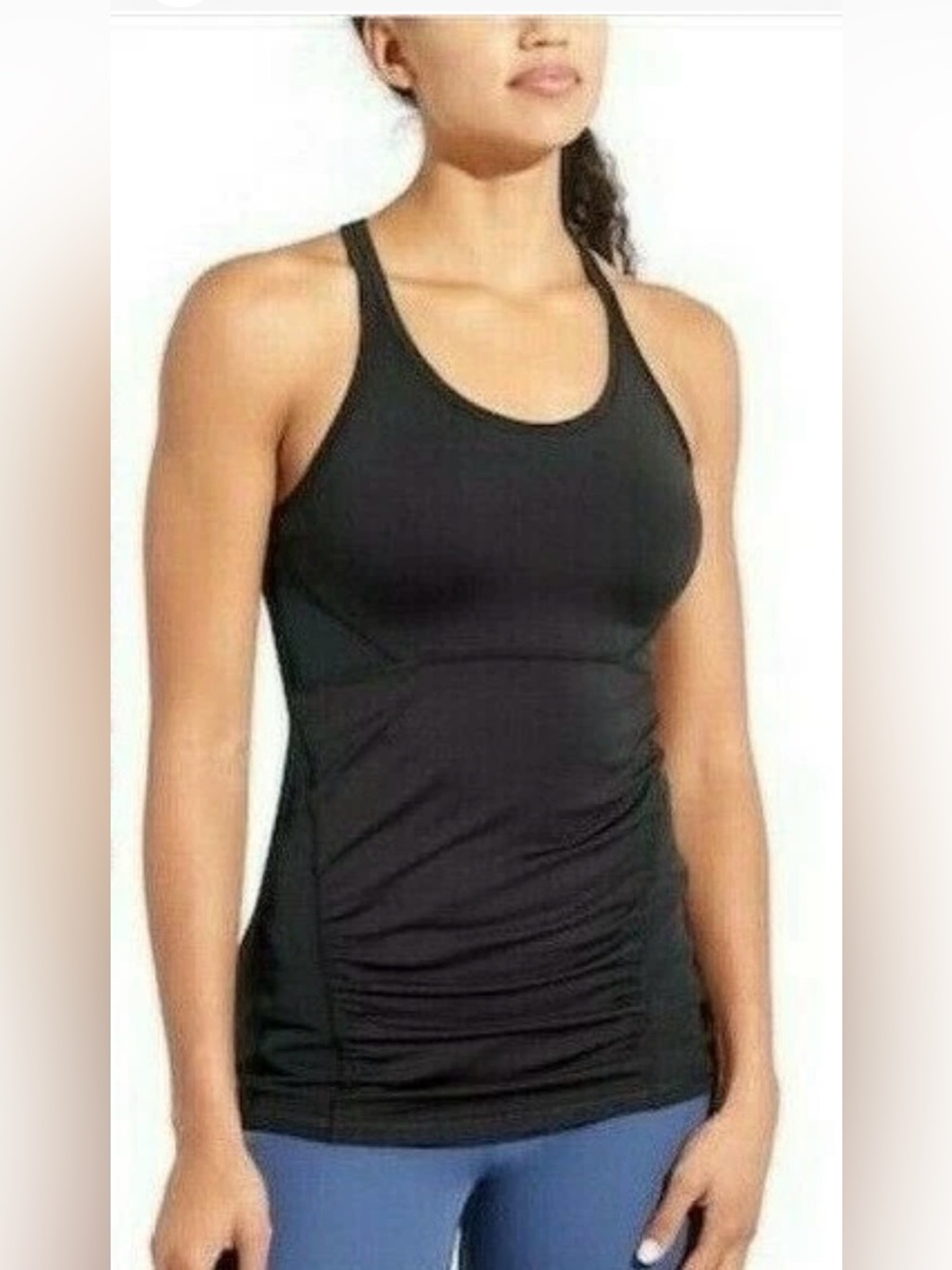Athleta black stealth racerback tank